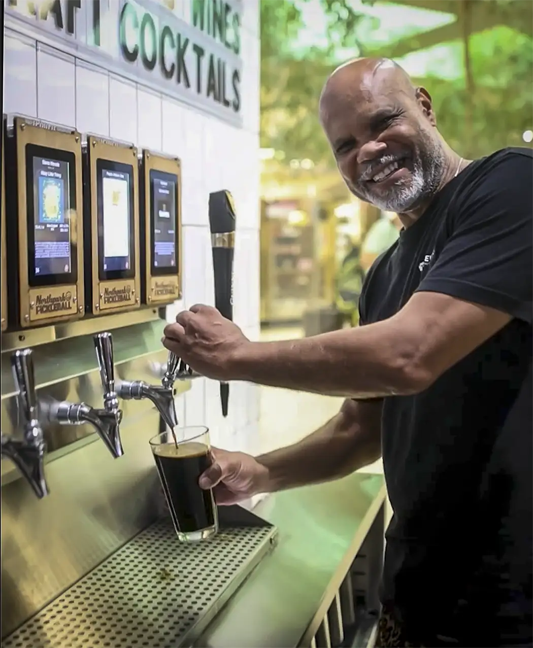 Self serve tap wall