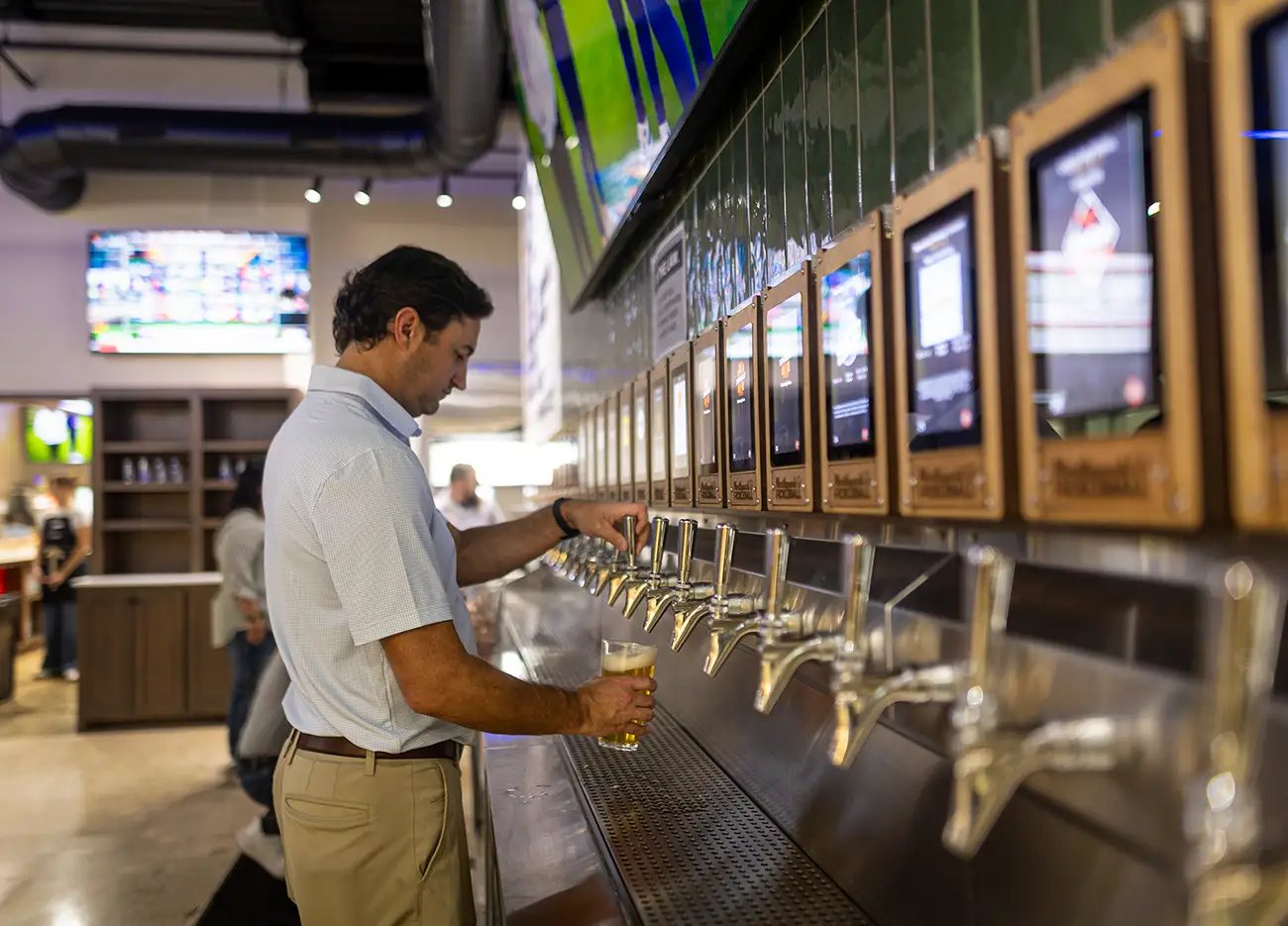 Northpark beer and mixed drinks tap wall